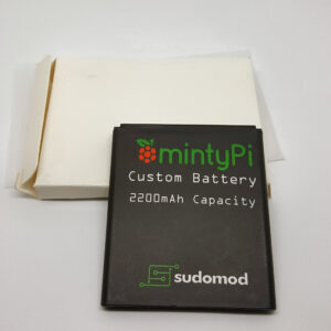 Custom lithium-ion battery for MintyPi with 2100mAh capacity.