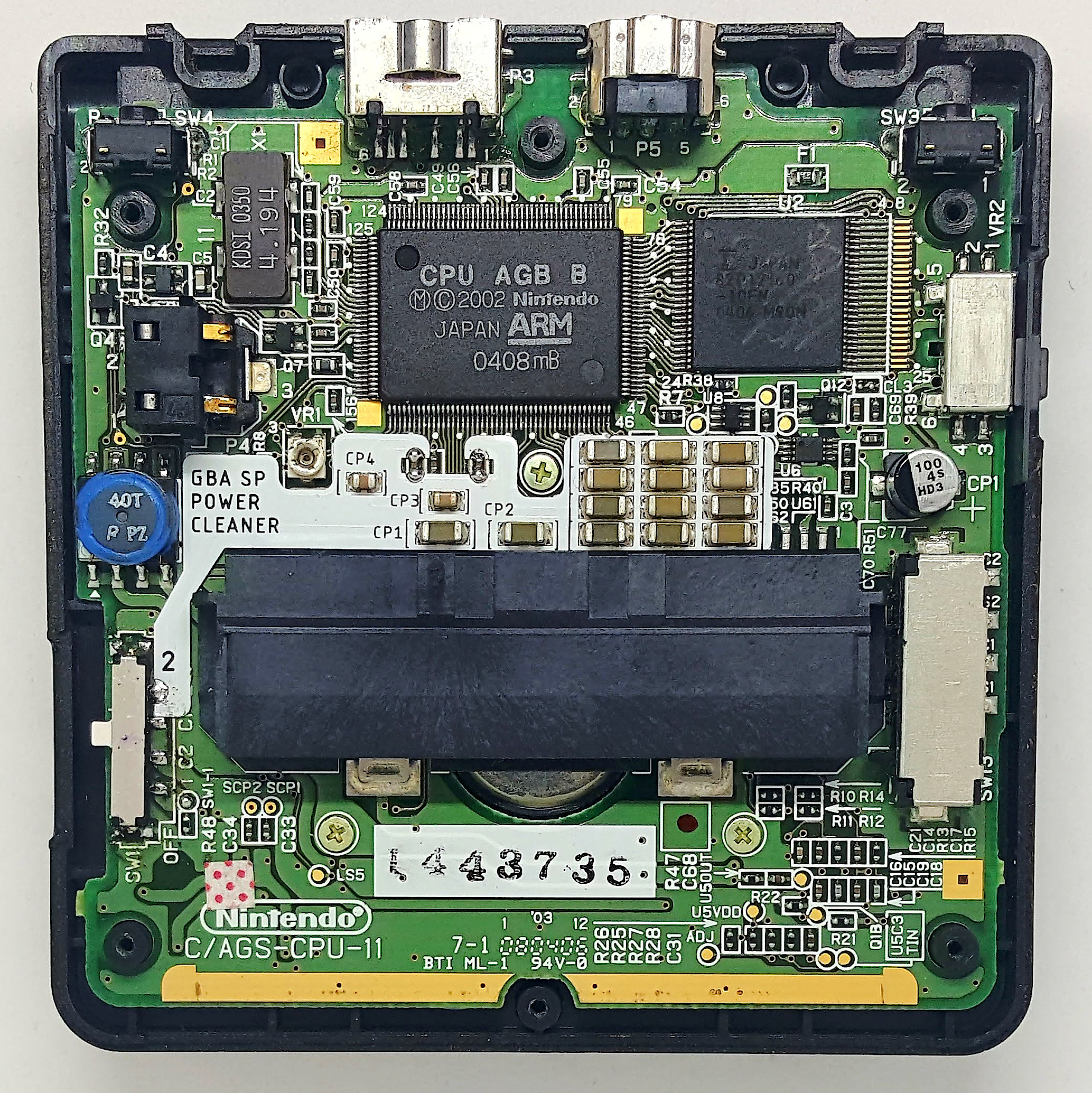 Game Boy Advance SP Power Cleaner Flex PCB