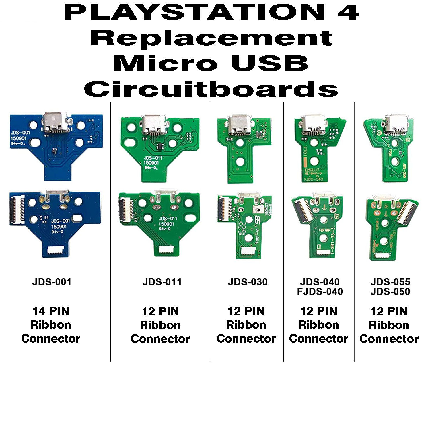 PlayStation 4 Replacement Micro USB Circuit Board - Helders Game Tech